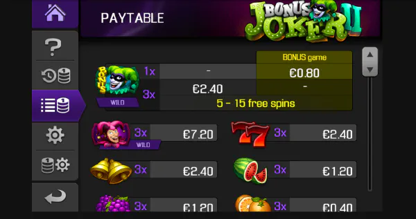 Bonus Joker 2 slot